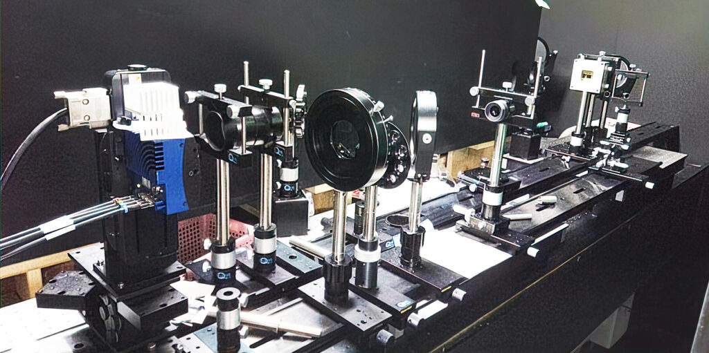 Image courtesy of SuperKEKB Visible light beam size monitor showing four cables connected to a Mikrotron CXP-12 camera running into a BitFlow Claxon CXP4 PCIe quad frame grabber to achieve 50GB/sec data transfer rates (Image courtesy of SuperKEKB)
